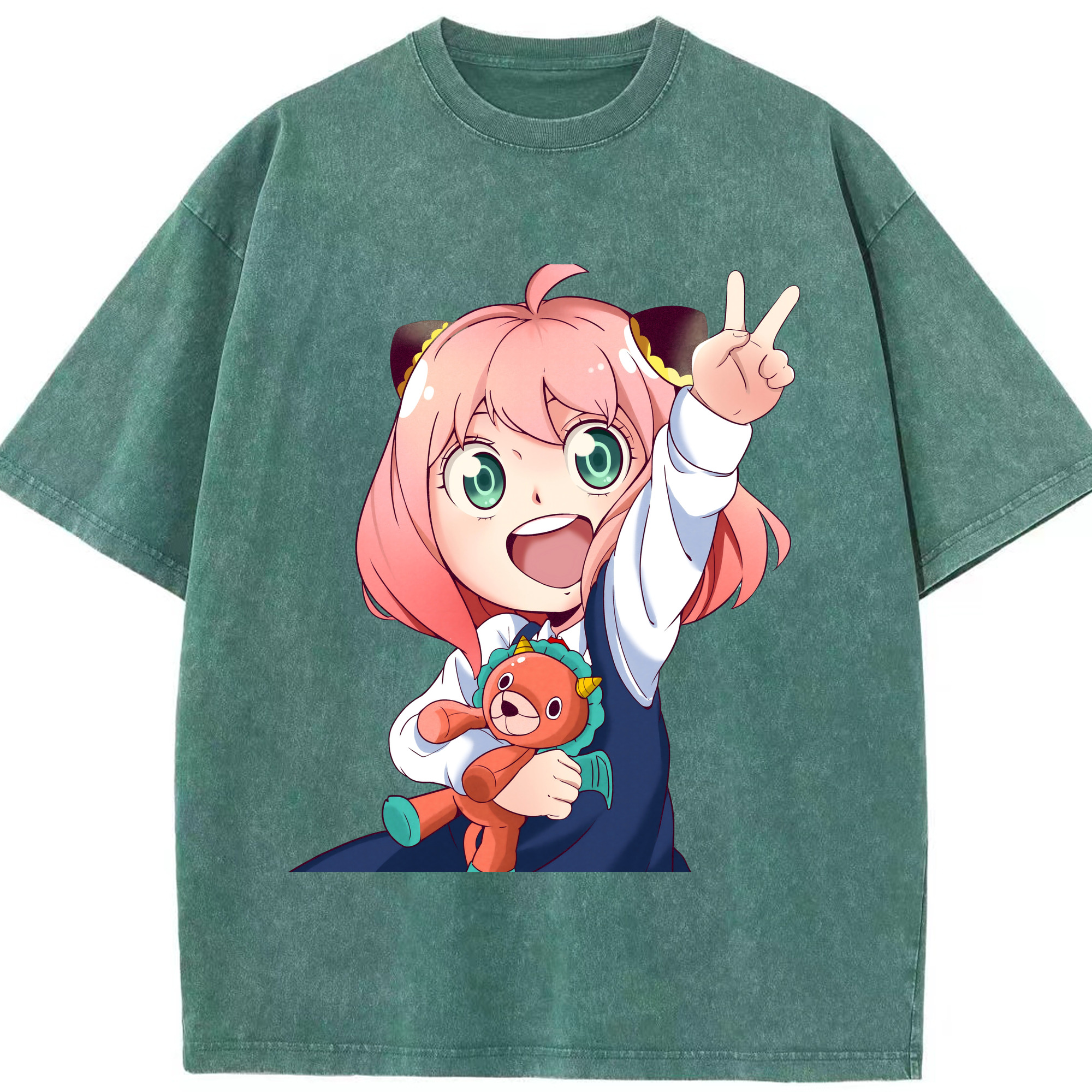（画像用） SPY×FAMILY间谍家家酒 綿100% ヴィンテージ風 半袖Tシャツ（フロントプリント）